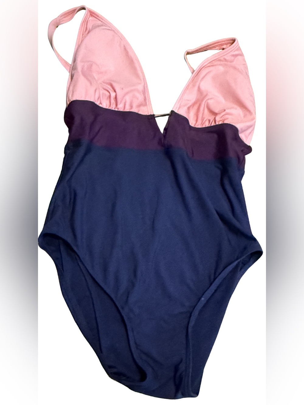 Calvin Klein Swimwear One Piece Swimsuit Size 10 Pink Purple‎ Navy Colorblock
